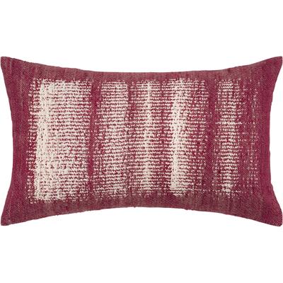 Dekokissen PAD "WIND", rot (burgundy, ethnomuster), B:30cm L:50cm, Baumwolle, Seide, Dekokissen_Sitzkissen_Kissenhüllen, Seidenmischung mit lebendiger Textur – edel und griffig