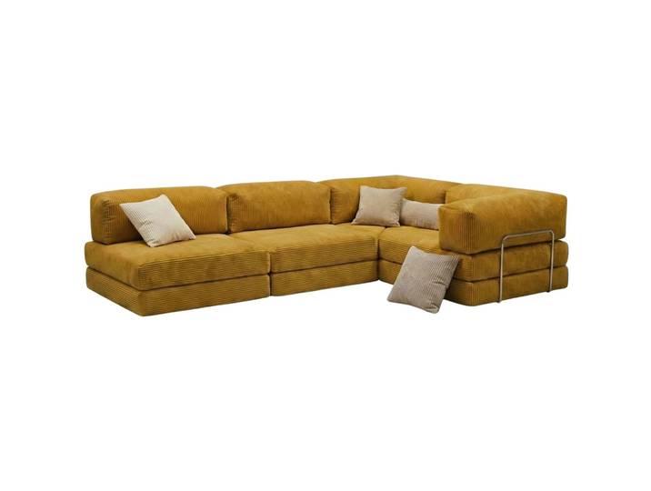 Bettsofa Kanyon Senfgelb 100% RIBBED PLUSH FABRIC B 300 T 100 cm - Bettsofa