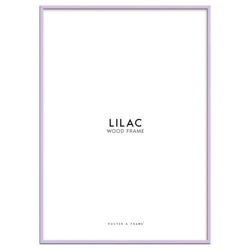 Poster & Frame Poster met houten lijst en lila acryl, 50 x 70 cm