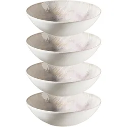 Mäser Schüssel-Set, Steinzeug Aquarellia Weiß, Lila