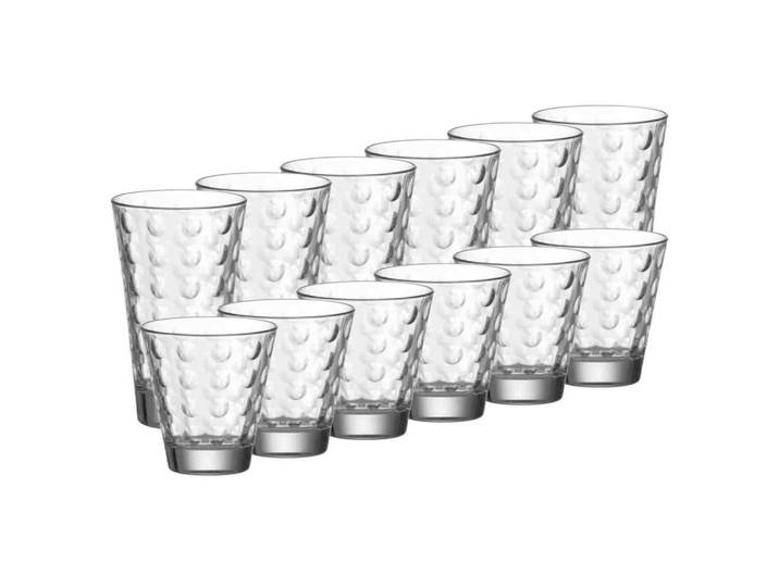 Leonardo Living Trinkgläser Optic transparent 12er Set, Transparent, Glas, Gläser, Trinkgläser