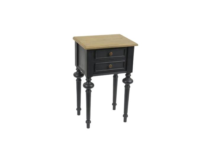 Table de chevet 2 tiroirs noir