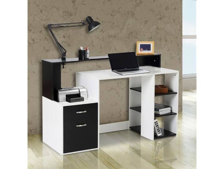 Bureau Informatique Ase Noir et Blanc