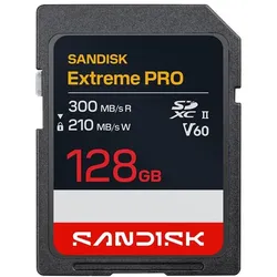 Sandisk Extreme PRO UHS-II Cards UHS-II (128 GB, SD, SDXC, U3, UHS-II), Speicherkarte, Gold, Rot, Weiss, Schwarz, Grau