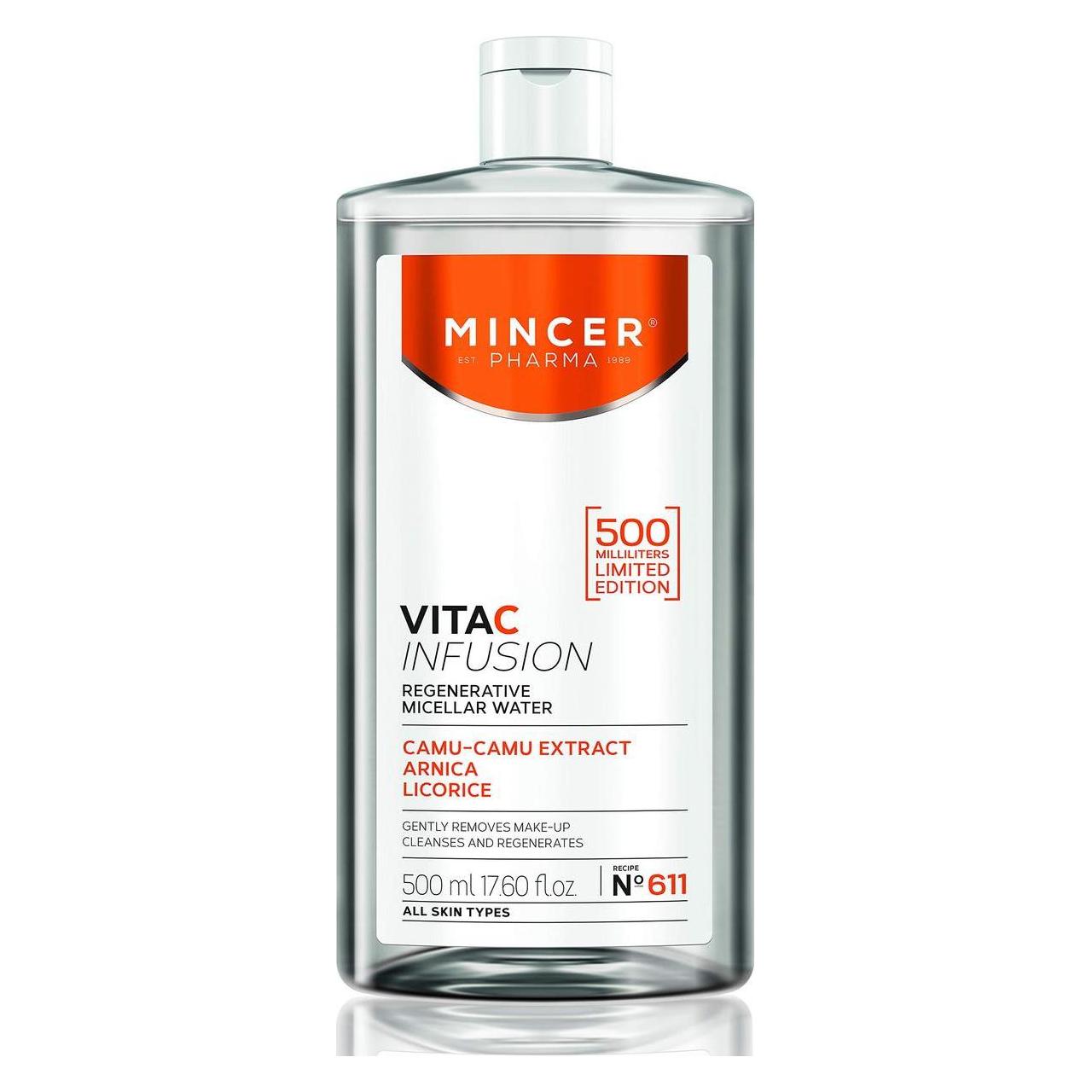 Elfa MINCER VitaClnfusion 611 Płyn mincelarny d/tw500m (Gesichtswasser, Mizellenwasser, 500 ml) (MIN-593844)