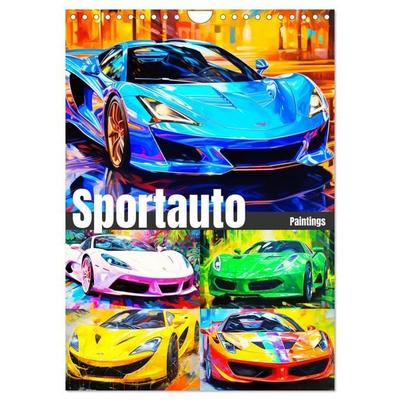 Sportauto Paintings (Wandkalender 2027 DIN A4 hoch), CALVENDO Monatskalender