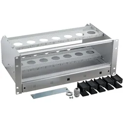 EFB 53711.1 Baugruppenträger 19” 84TE/3HE plus 1HE Kabelüberlängenfach 537111
