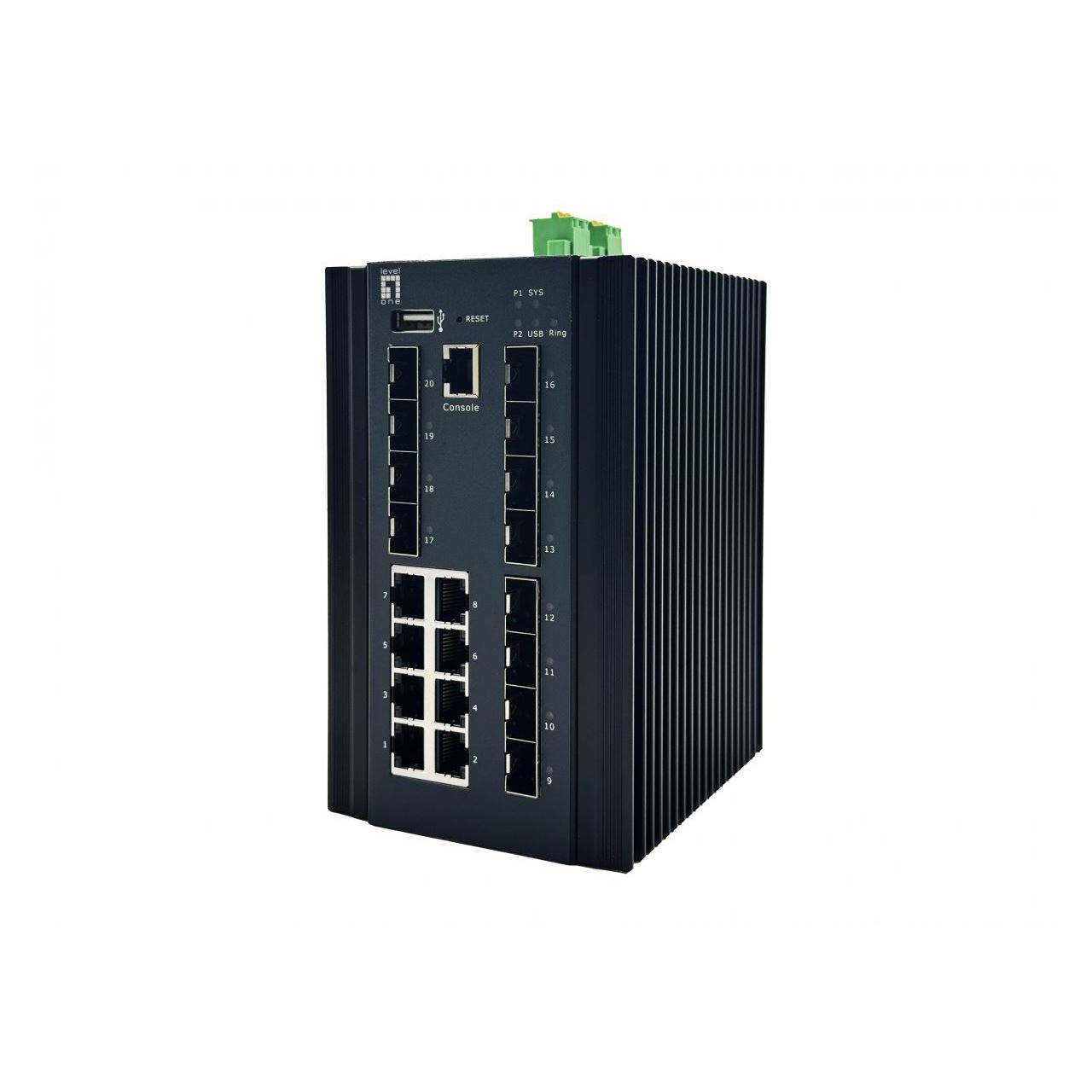 LevelOne Switch 20x GE IGX-2072 8x 1GbE,8x 2.5GbE SFP+ sw