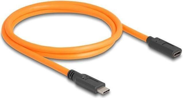 Delock USB Type-C naar USB Type-C kabel 5 Gbps voor tethered shooting, 1 meter, oranje