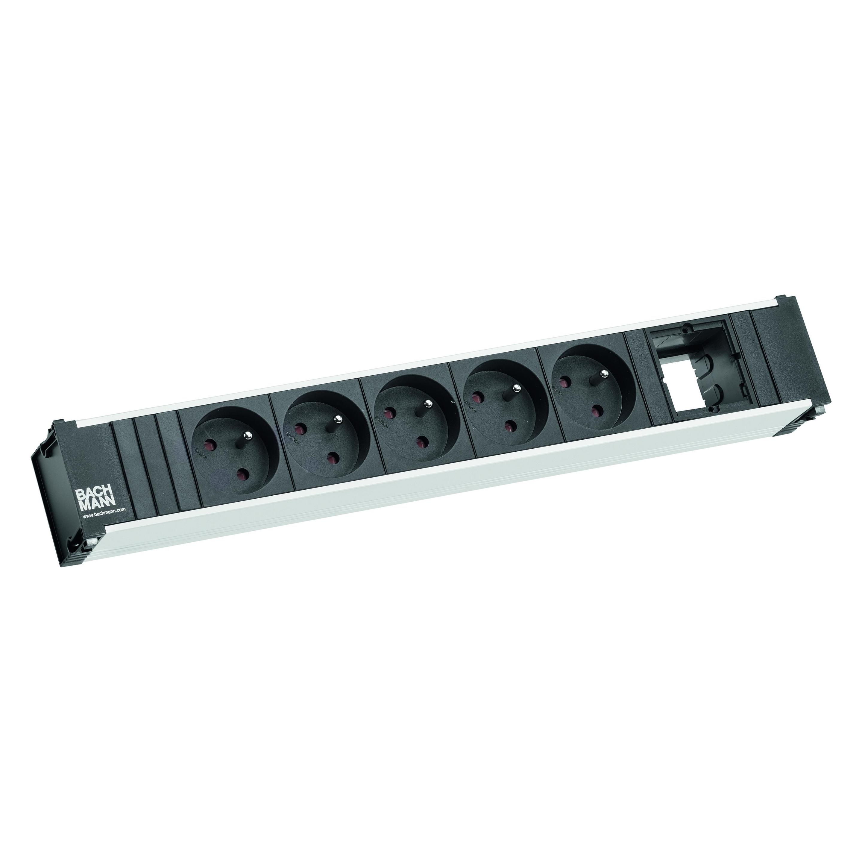 Bachmann CONI - Steckdosenleiste - Eingabe, Eingang GST18i3 - Ausgangsanschlüsse: 5 (Fren (5x, CEE 7/5) (912.014)