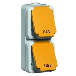 Peha - US NEMA-Steckdose 2fach, grau 5-15 R, 15 A 125 V
