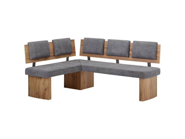 Cantus Eckbank, Grau, Eichefarben, Uni, 180x140 cm, Esszimmer, Bänke, Eckbänke