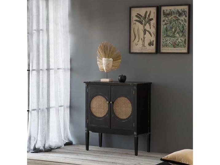 Console en bois noir 80x38x90h
