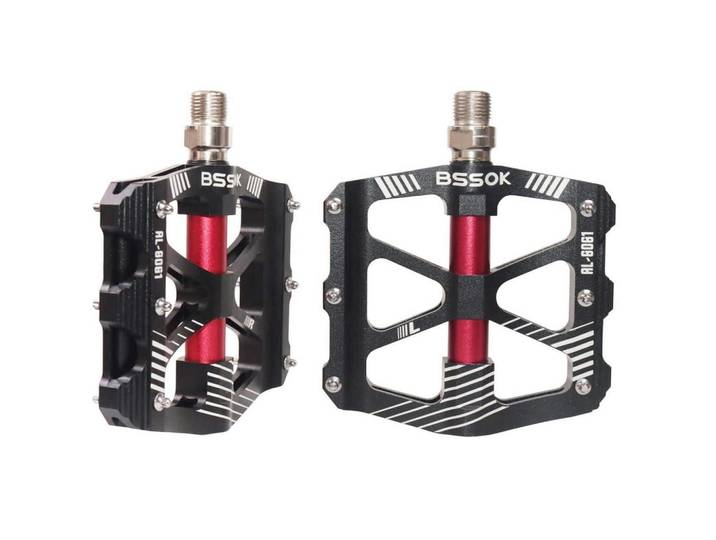 Fahrradpedale Set CNC Aluminium Schwarz, Metall, 9.7x1.5x9.7 cm, Freizeit & Co, Sport & Fitness, Fahrräder, Fahrradzubehör