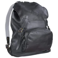 Beckmann Lederrucksack, 26 Liter Schwarz