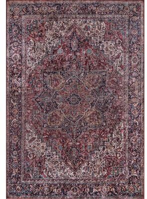 Momeni Karachi Bordered Oriental Medallion Polyester Area Rug