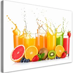 LEINWANDBILD Bunte Fruchtsäfte 60x40cm