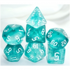 Dice4friends Würfelset Galaxy - Aquamarin (7) 290176