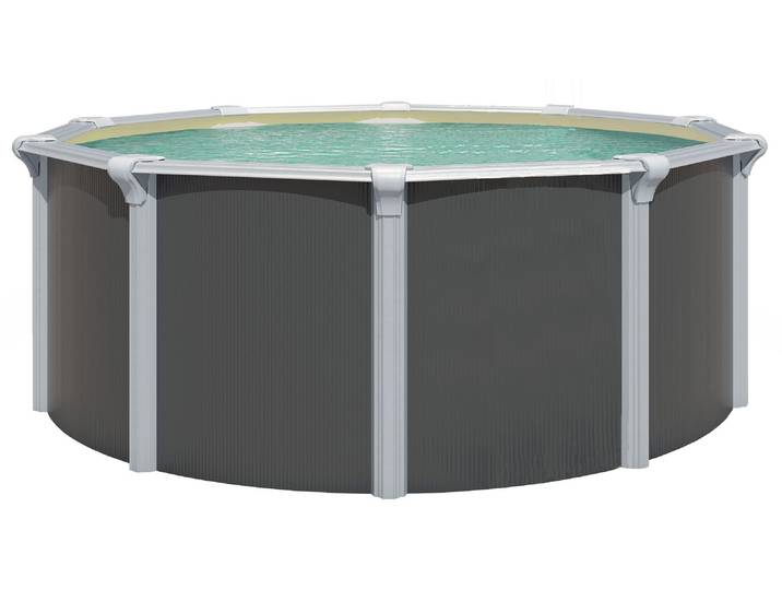 Rundpool KWAD Green line Evolution , beige (design, innenfarbe: sand), H:132cm Ø:460cm, Schwimmbecken, Rundpool, 4,6x1,32 Design Folie in blau, sand oder grau erhältlich