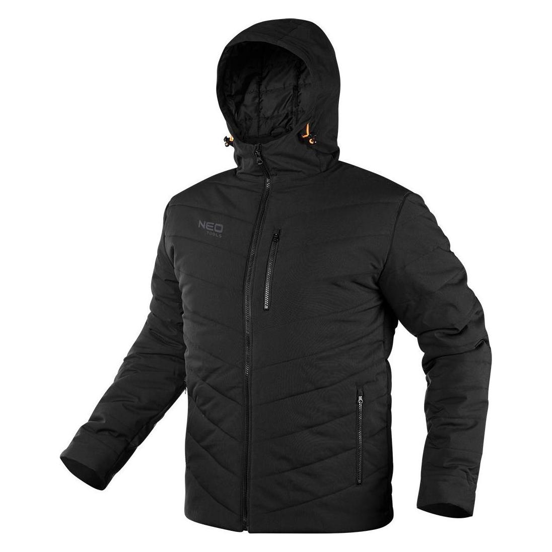 Topex Winter-Arbeitsjacke mit Kapuze schwarz, 100 % Polyester L (L) (81-574-L)