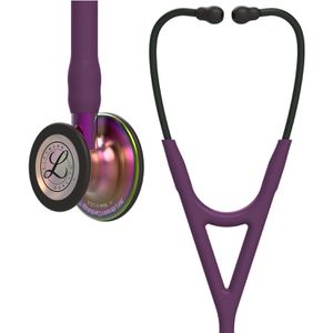 Littmann Stethoskop Cardiology IV Diagnostic, mit Doppelkopf, 69 cm Doppelschlauch, pflaume, regenbogen Edelstahl-Bruststück