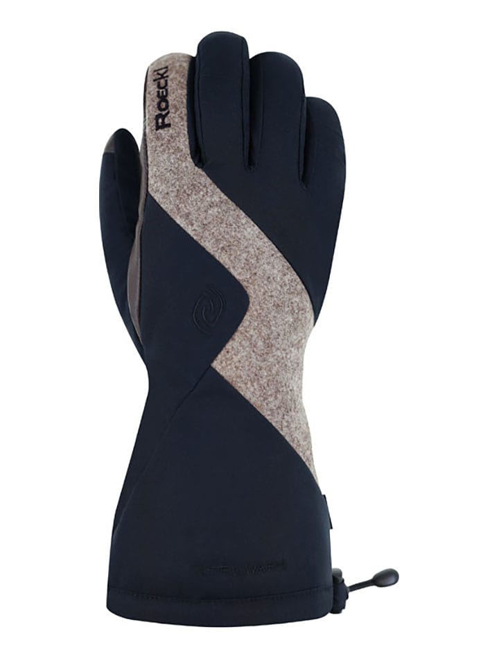 Roeckl SPORTS Ski-/ Snowboardfingerhandschuhe "Serfaus" in Schwarz/ Beige - 10