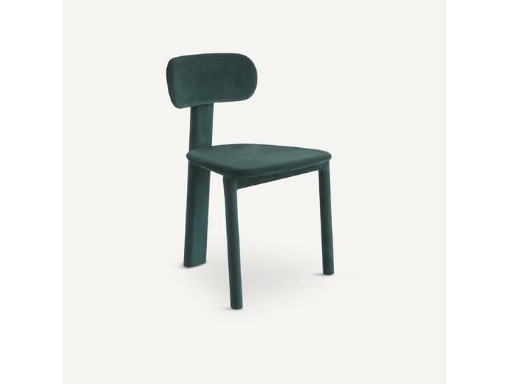 Emmanuel Gallina X Am.pm Chaise gainée de velours, MARAIS Vert Anglais