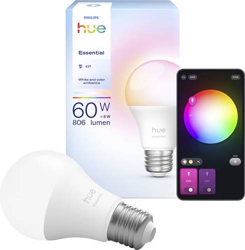 Philips Hue LED-Leuchtmittel 929004235401 EEK: F (A - G) Hue Essential White & Col. Amb