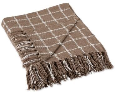 DII Checked Plaid Decorative Throw