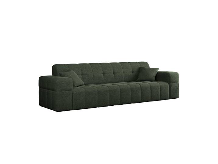 Kaiser Möbel Sofa 3-Sitzer Nimes Stoff Verita Grün, Holz, 245x82x92 cm, Wohnzimmer, Sofas & Couches, Sofas, 3-Sitzer Sofas