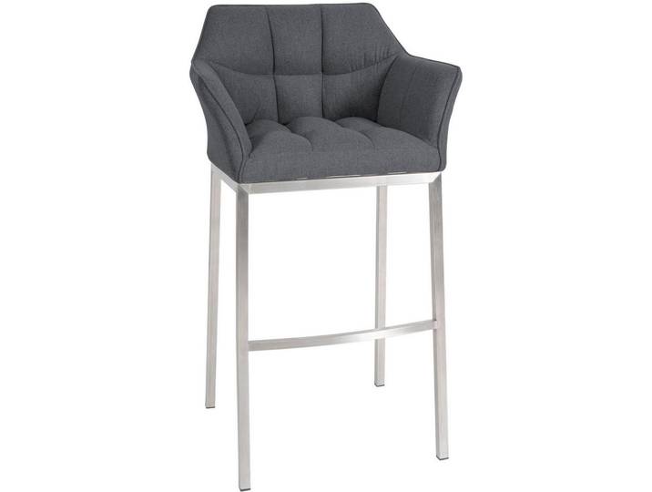 CLP Barhocker Filz Grau, Metall, 64x110x48 cm, Esszimmer, Barmöbel, Barhocker