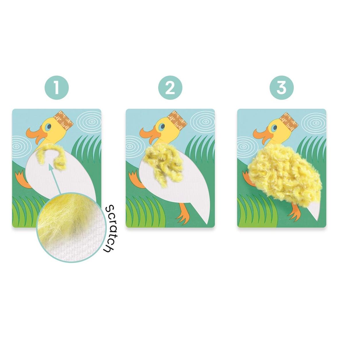 Djeco Collage Wolle & Klett Tiere mit Hut (DJ09127)