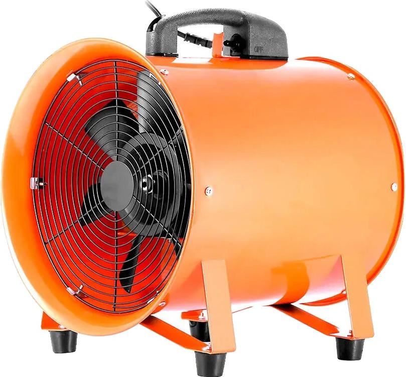 Axialventilator, leistungsstarker Motor aus reinem Kupfer, IP44 wasserdicht, 10 m Schlauchleitung, Orange