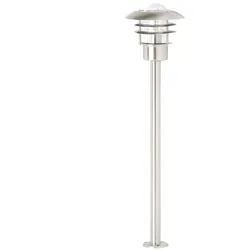 BRILLIANT TERRENCE Wegeleuchte 90 cm Metall / Glas Edelstahl, 45785/82