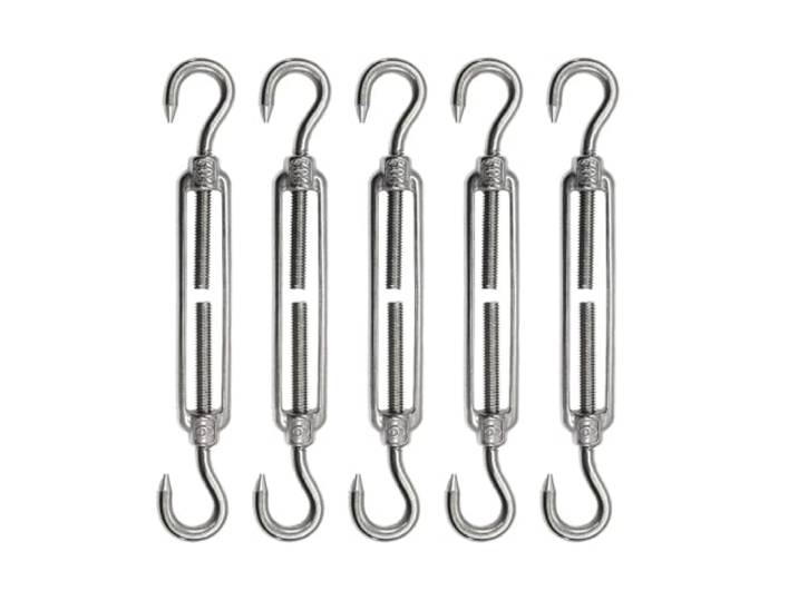 Edelstahl-Spanner, 304 Edelstahl Haken & M6 Spannschlösser Einstellbare Draht