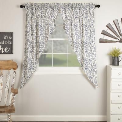 VHC Brands Doylestown Floral Prairie Curtain Set of 2