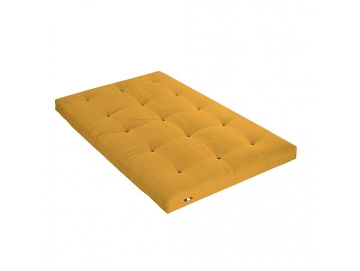 Matelas futon ocre en coton 140x190