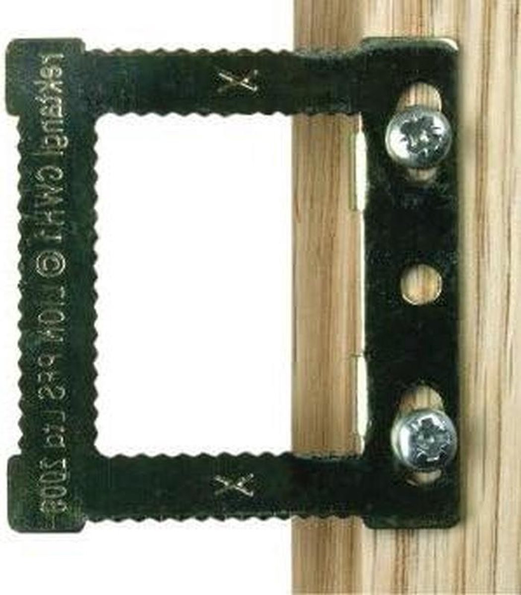 Set van 10 zilveren canvas hangers voor het ophangen van kunstwerken met schroeven