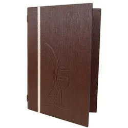 DECOR SERVICE Speisekarte "Elegance", A4, braun, 8 Seiten, 1 Stk.