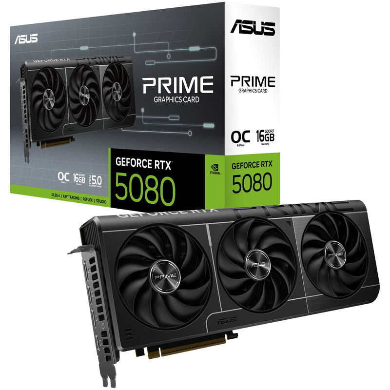 ASUS Prime GeForce RTX 5080 OC Edition, 16384 MB GDDR7