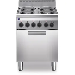 Mastro Cook&Snack Elektroherd, 4 Platten, 1 Elektrokonvektionsofen mit Elektrogrill, 600 x 600 x 850 mm