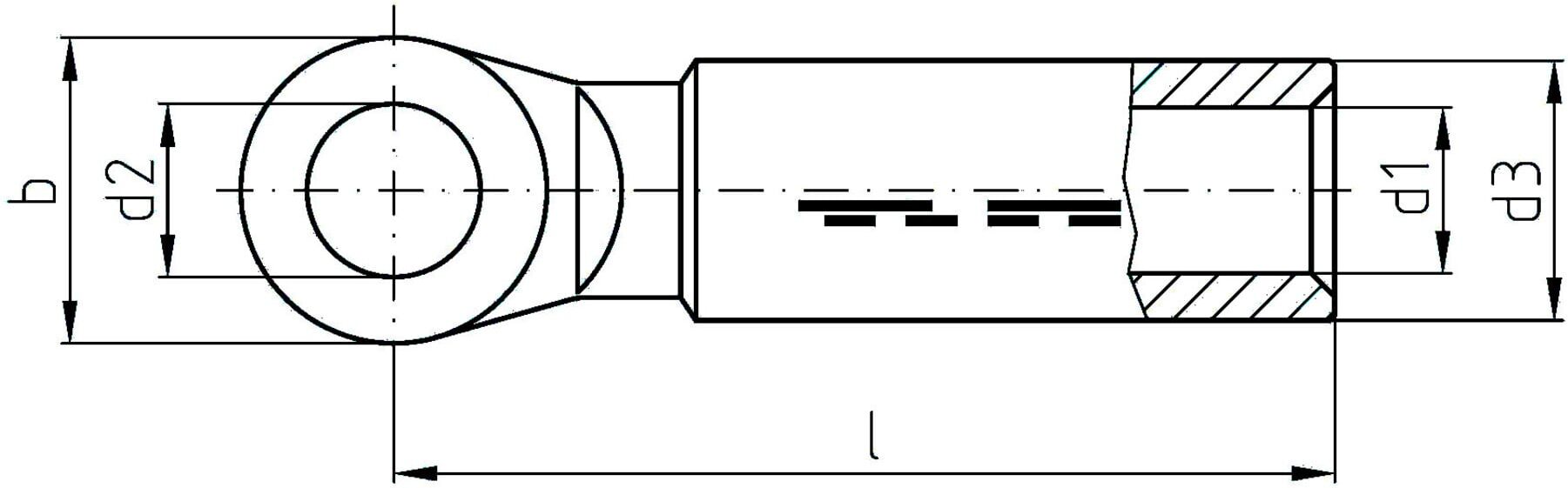 Intercable Presskabelschuh M12 blank ICALCU15012 (180088)