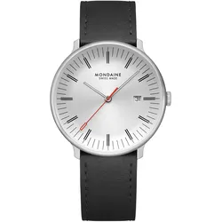 Mondaine MLE.41210.LBV Herrenuhr Quarz Doppio mit Lederband