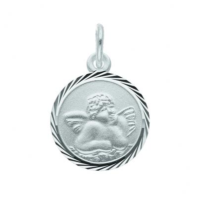 Kettenanhänger ADELIA´S "Medaille Amor 925 Silber", silber, Schmuckanhänger, Damen, Silber 925 (Sterlingsilber), Kettenanhänger, Silberanhänger Amor