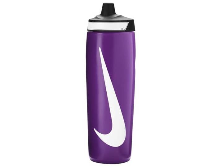 Nike Refuel Bottle, 24 OZ Trinkflasche Wasserflasche, BPA-frei, luftdicht (VIVID Purple/Black/White)