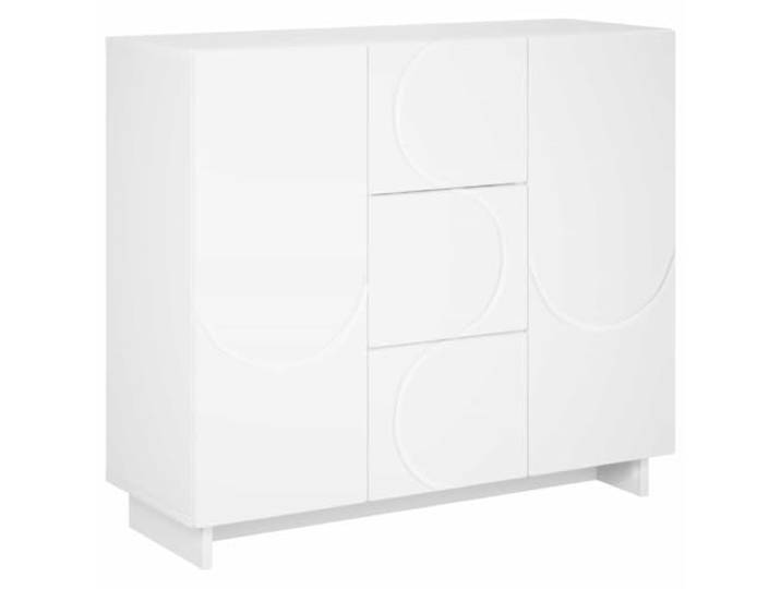 vidaXL Sideboard Weiß 85,5 x 31 x 75 cm Holzwerkstoff Dieses Sideboard verfügt über eine glatte Oberflächenstruktur, Es bietet viel Platz, um deine Gegenstände organisiert