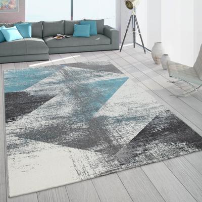 Paco Home Abstract Area Rug with Geometric Designer Pattern and Faded Colors
