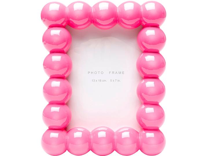 Bilderrahmen KARE DESIGN Bubble Pink 13x18cm , pink (rosa), B:18,5cm H:23cm T:4,5cm, Papier, Polyresin, Bilderrahmen, Bilderrahmen