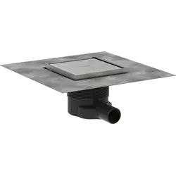 hansgrohe RainDrain Brilliance Komplettset Punktablauf, 150x150, rückseitig befliesbar, 56251800, Farbe: Edelstahl gebürstet