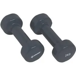 SCHILDKRÖT FITNESS Schildkröt VINYL HANTEL Set, 2x 2,0kg (grey), in 4C-Box, M-2022, Größe 2X2,0 in Grau Grau